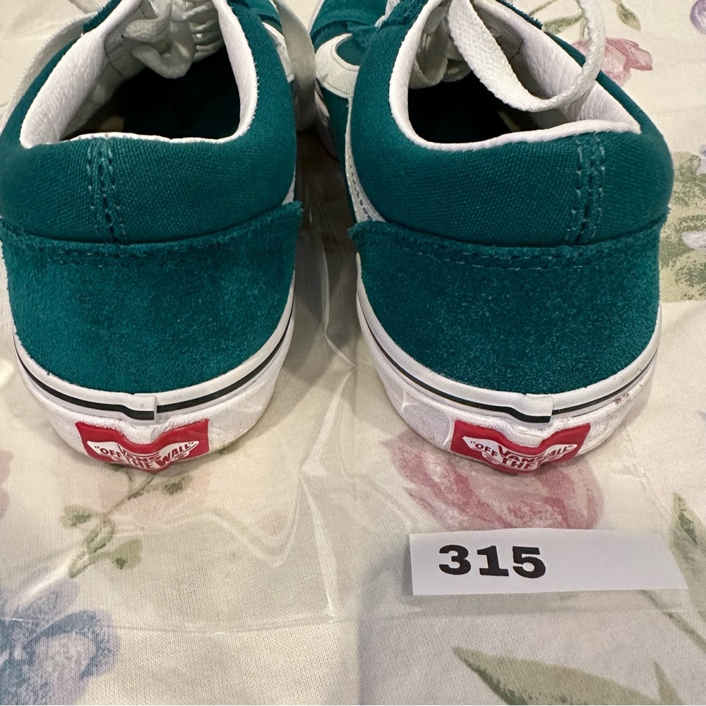 Vans green classic old skool youth size 5 women’s 6.5 sneaker shoes beach skate - Picture 7 of 8